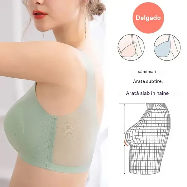 【1 set de 3 piese】【M-5XL】2026, sutien push-up fără cusături din mătase glacială【40-120 kg】