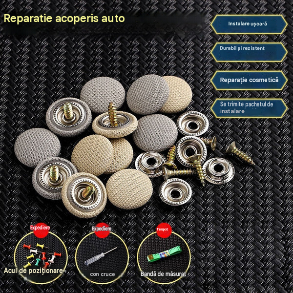 🔥【30 de bucăți】Catarame pentru îndepărtarea pânzei de acoperiș auto (include trusa de scule de instalare)
