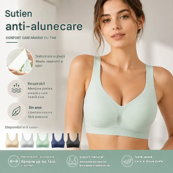 【1 set de 3 piese】【M-5XL】2026, sutien push-up fără cusături din mătase glacială【40-120 kg】