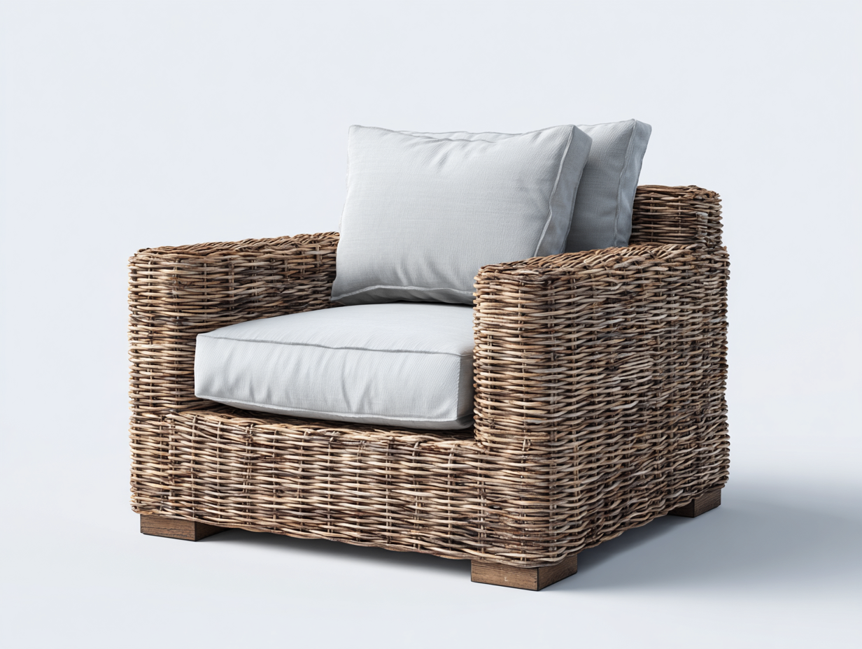 Sillones de ratán sillón ratán tejido 85x80x75 cm marrón diseño moderno interior exterior-Jalokahome