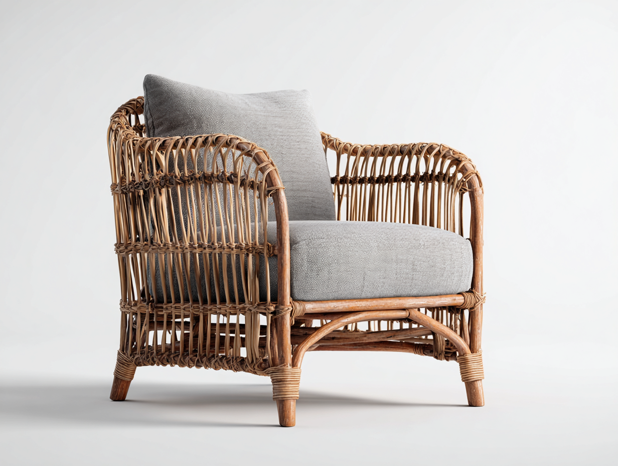 Sillones de ratán sillón ratán natural 75x70x75 cm marrón diseño moderno interior exterior-Jalokahome