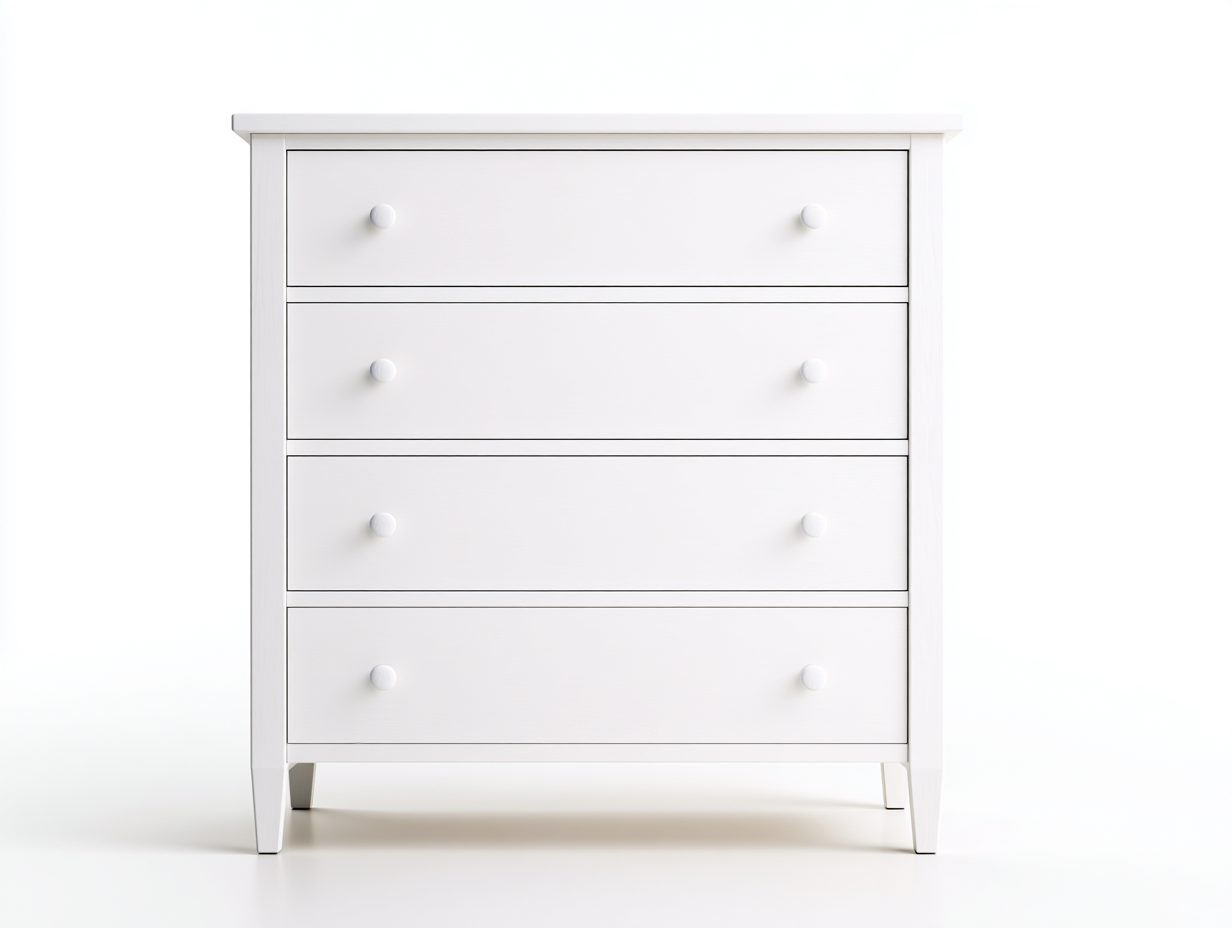 Cómodas cómoda de madera con 4 cajones 80x40x90 cm - color blanco - diseño moderno-Jalokahome