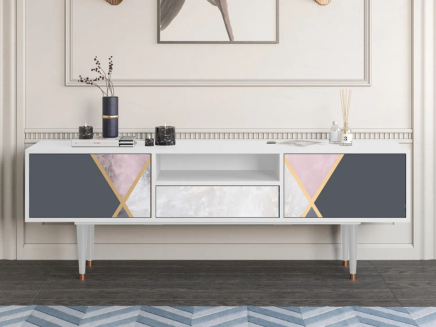 Wohnzimmer und Flur,Wohnzimmermöbel,TV-Board-Nestaviroa