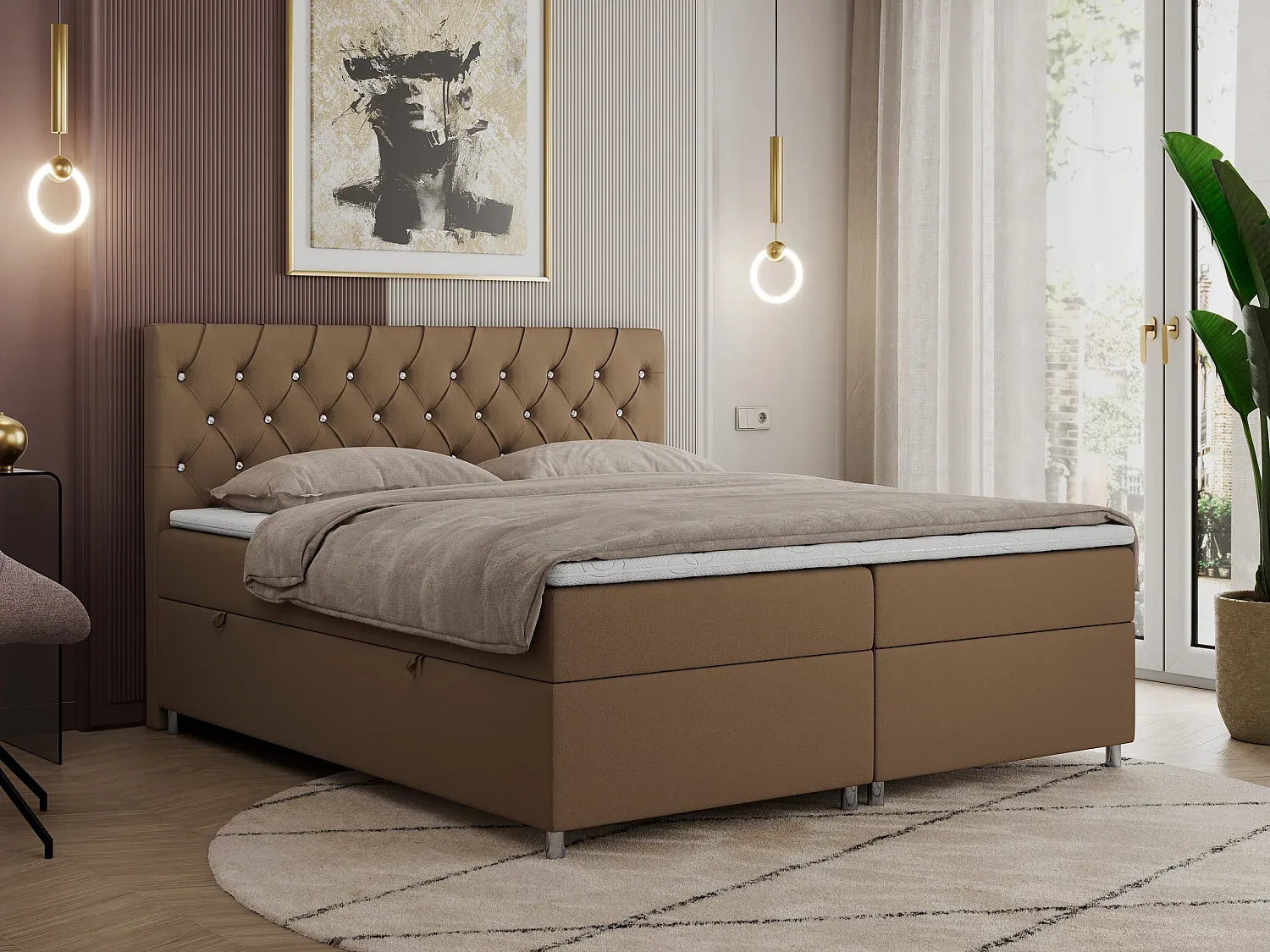 Schlafzimmer,Bereich Bett,Boxspringbett-Nestaviroa