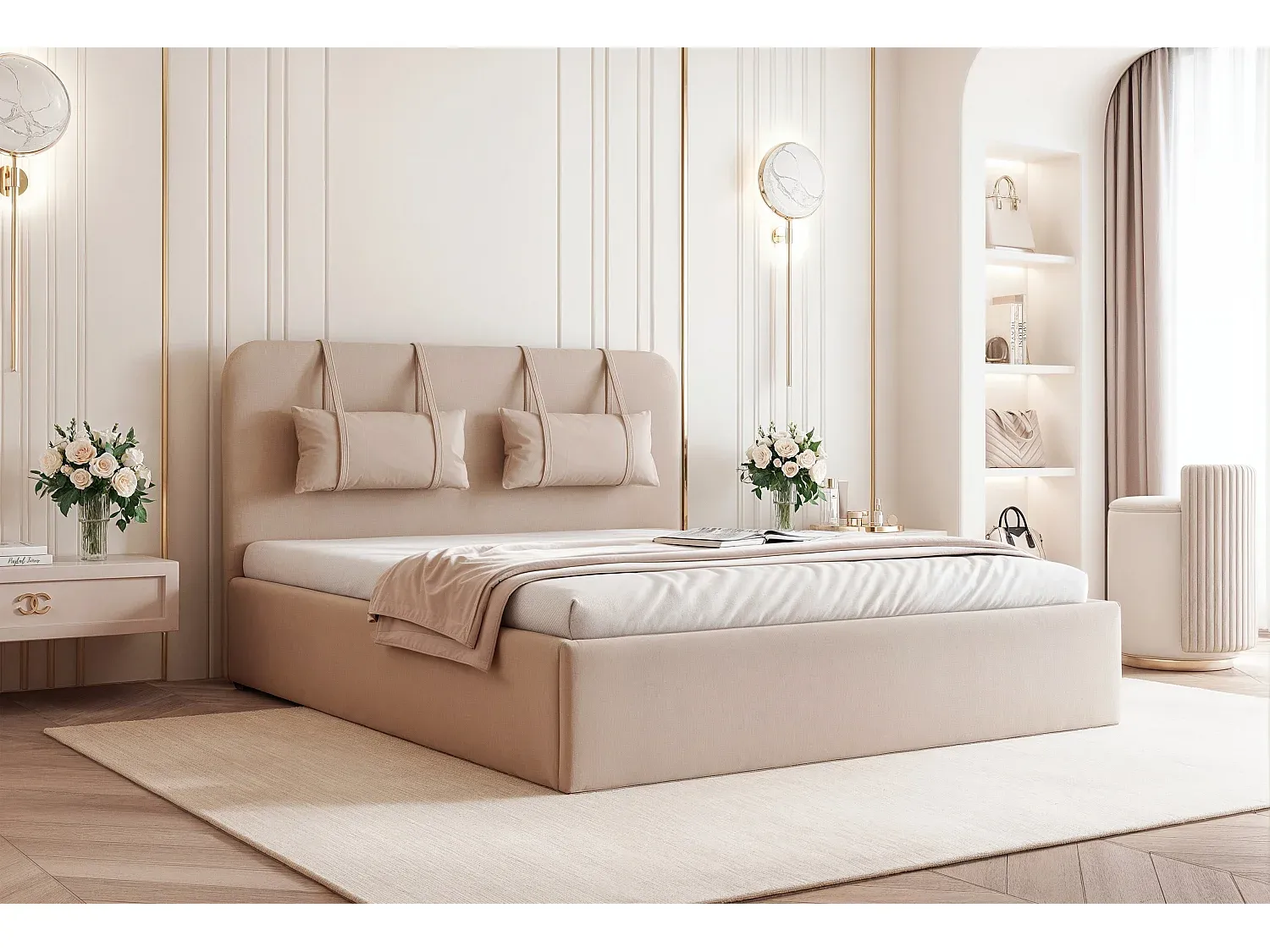 Schlafzimmer,Bereich Bett,Bett mit Bettkasten-Nestaviroa