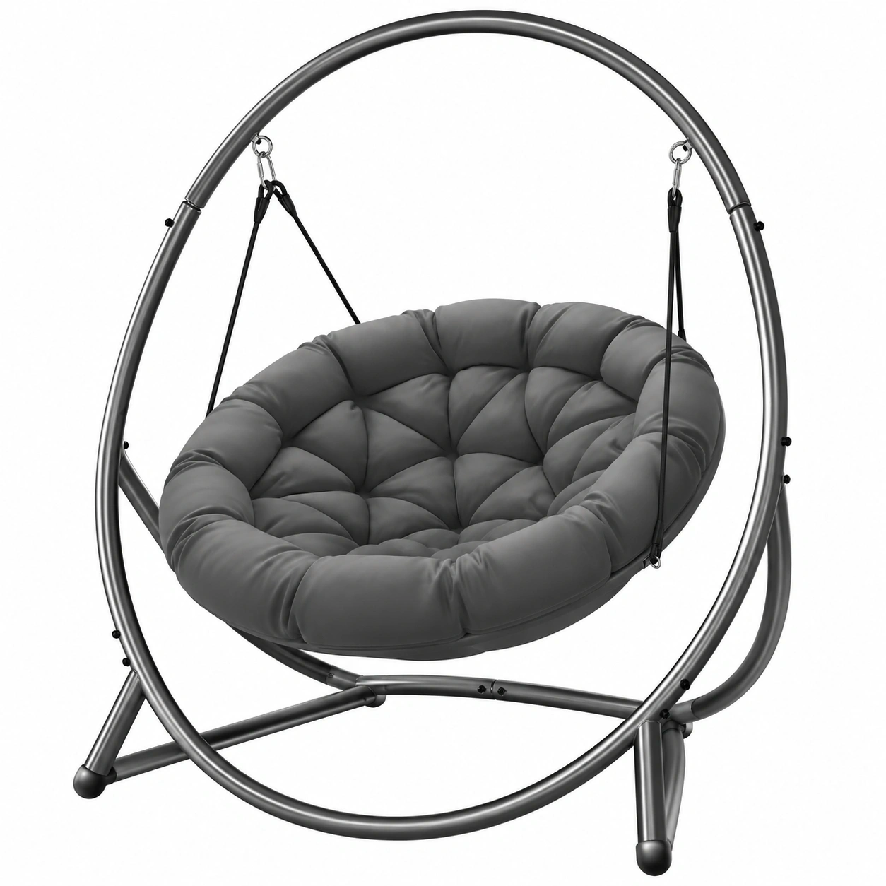 Hangesessel mit Gestell bis 0kg, Indoor  Outdoor, il. Kissen und Seitentasche-Urbanfique