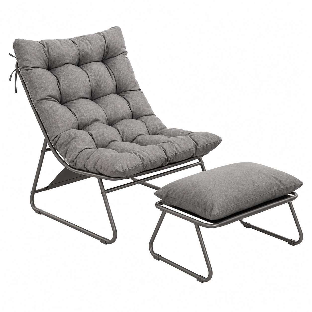 novaterraKomfort-Loungesessel-Set fur Aussenbereich mit Fusshocker und Tisch-Urbanfique
