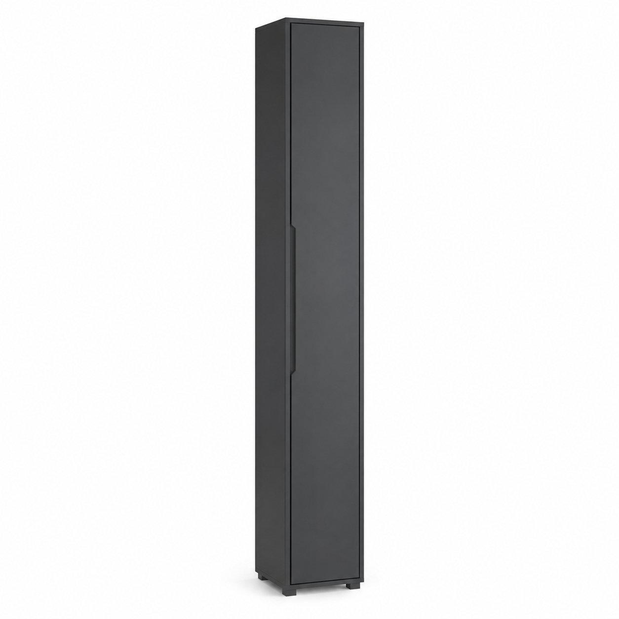 Schmaler Bad Hochschrank Anthrazit 30x30x170 cm für Nischen und Gäste WC
