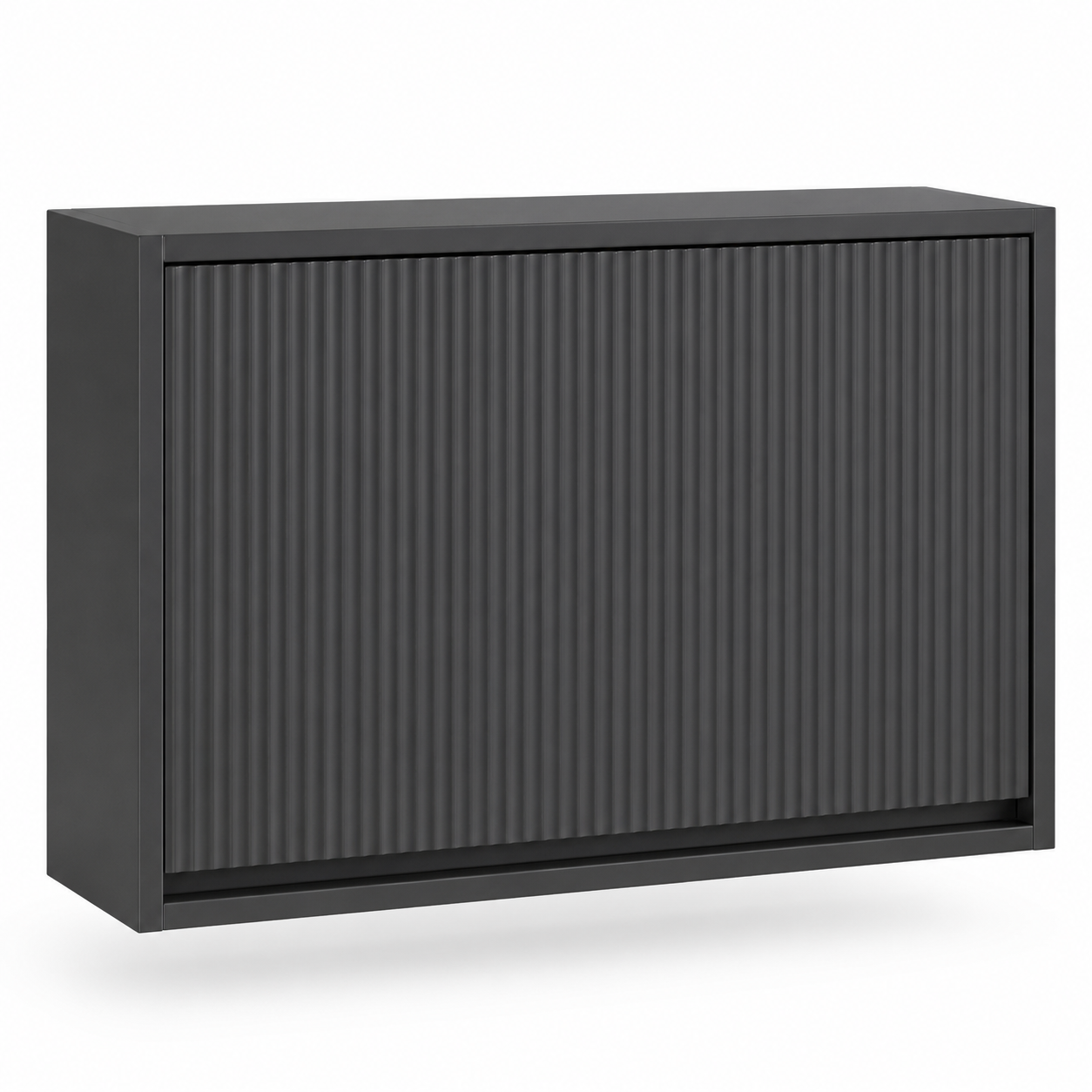 Bad Wandschrank Anthrazit 80x20x60 cm mit Klapptür und Strukturfront