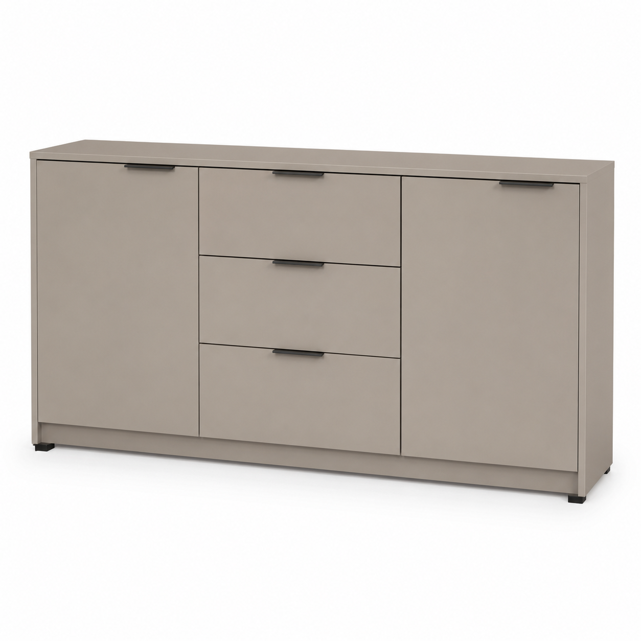 Anrichte Greige 140x40x88 cm mit Soft Close Auszügen