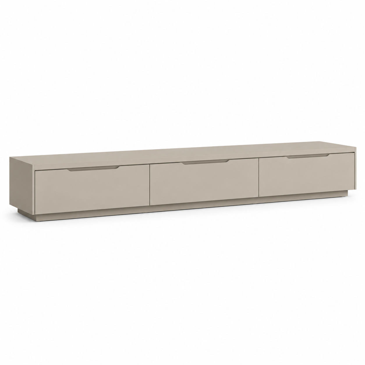 TV Lowboard Kaschmir Beige 200x42x45 cm mit drei Schubladen
