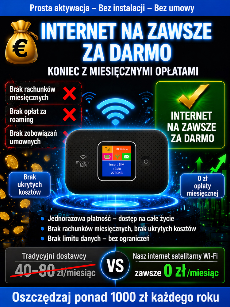 🌐 Przenośny Router WiFi 5G Bez SIM | 🌍 Globalny Zasięg i 🔋 Bateria 10h | 📦 Płatność przy Odbiorze + 🚚 Darmowa Dostawa