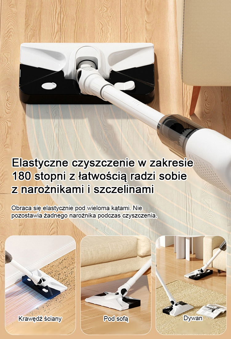 Silny Odkurzacz Bezprzewodowy z Mopem na Sierść i Kurz | Dzisiaj -50%