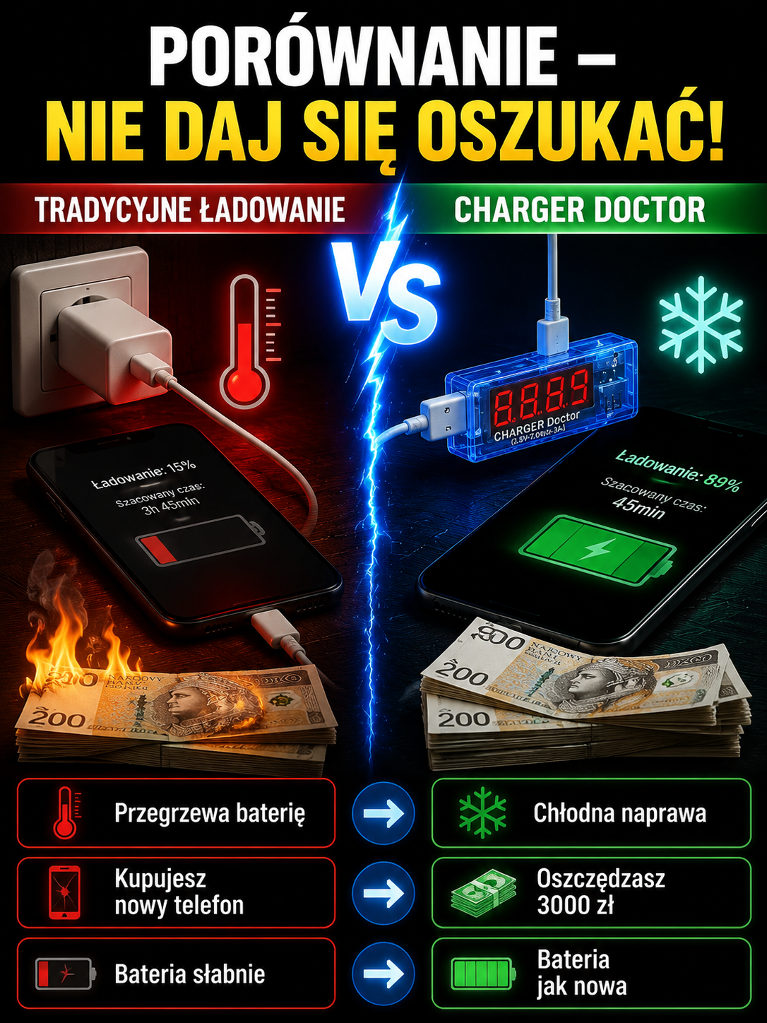 Inteligentny Optymalizator Baterii [-50%] Koniec z Szybkim Rozładowywaniem, Oszczędź na Serwisie! [Płatność przy odbiorze]