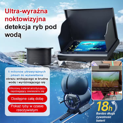 【Niezbędnik wędkarski】Podwodna Kamera Wędkarska 5MP | Noktowizor HD | Płatność przy odbiorze