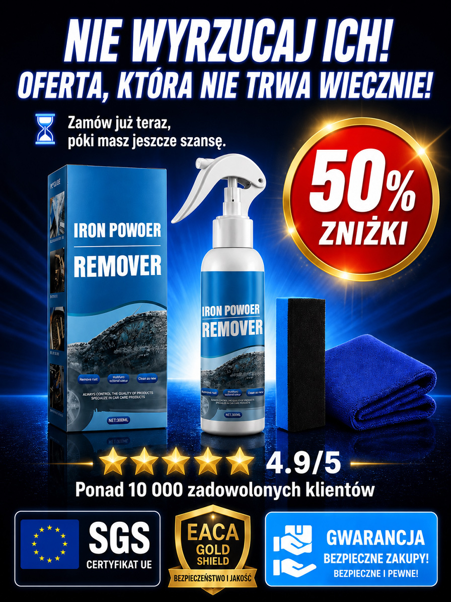 💣 Niemiecki Zestaw do Usuwania Rdzy (Spray + Gąbka) | Likwidacja -50%