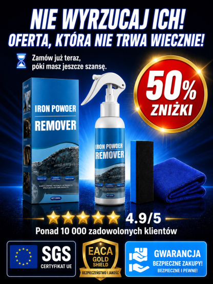 💣 Niemiecki Zestaw do Usuwania Rdzy (Spray + Gąbka) | Likwidacja -50%