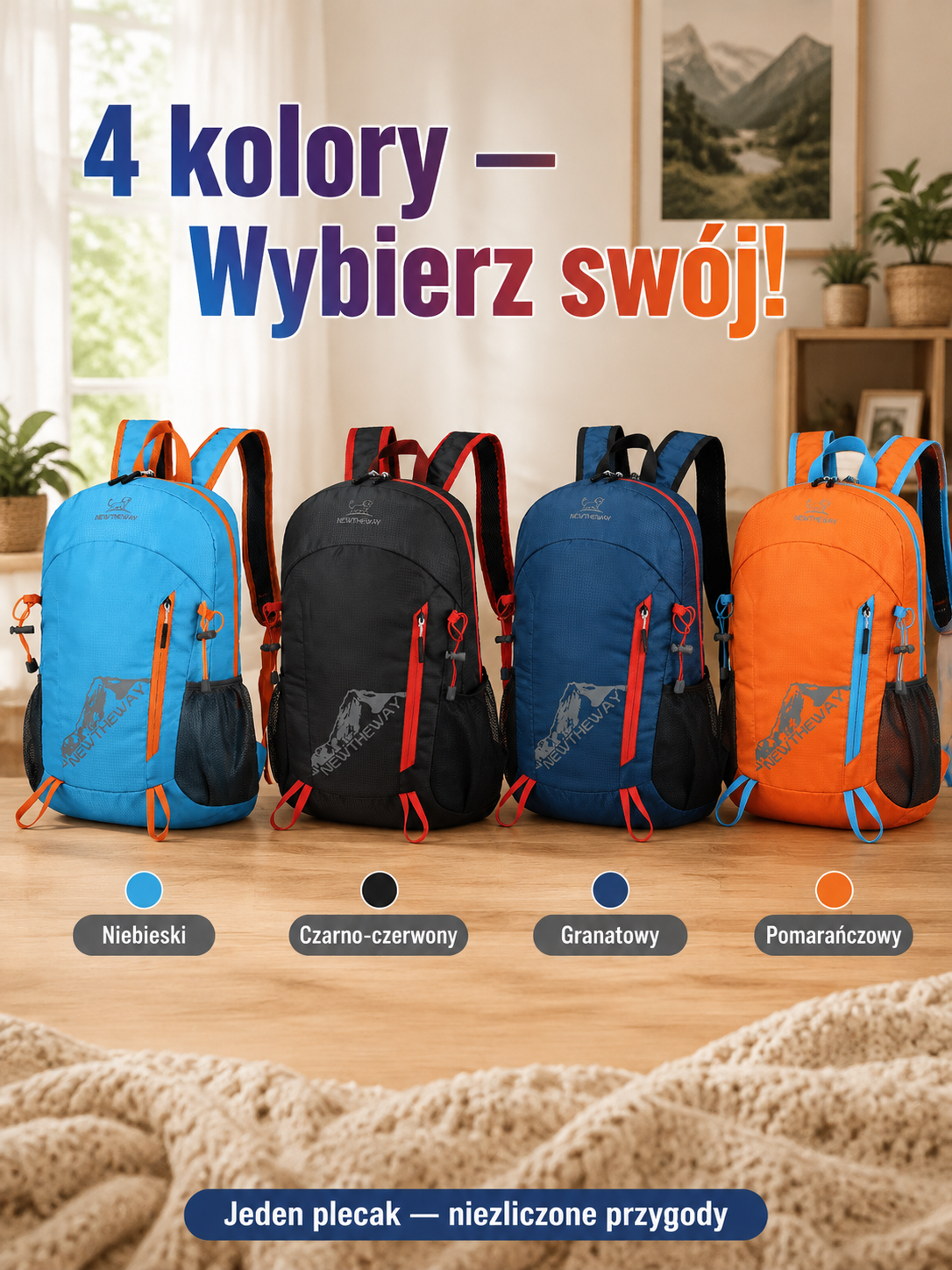 🎒Ultralekki, składany plecak turystyczny o bardzo dużej pojemności 20 l, nie wymaga odprawy!