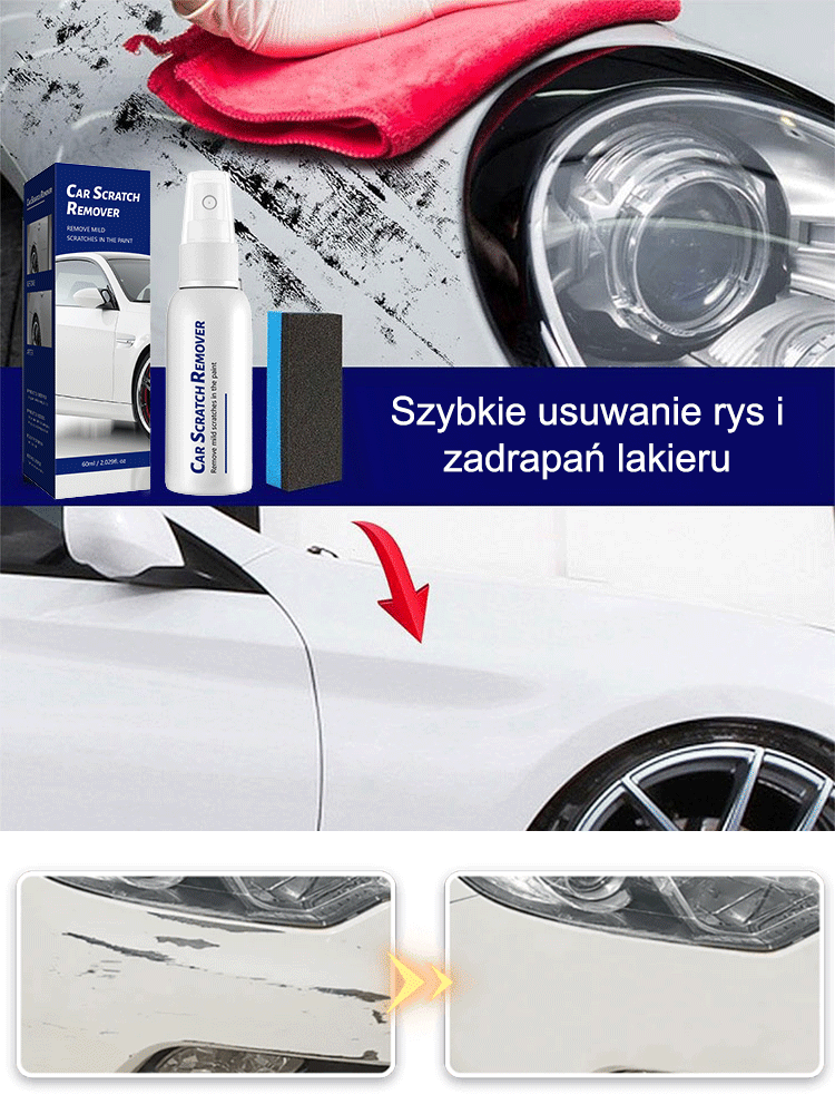 Nano spray do naprawy zadrapań parkingowych - Odnów lakier w kilka sekund