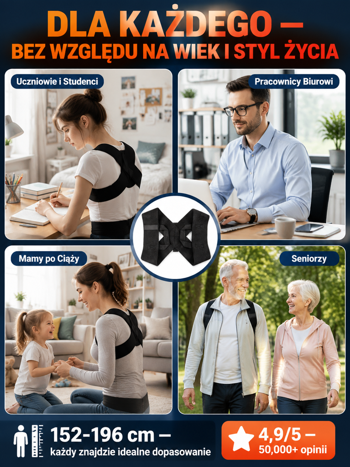 Dyskretny Pas Korygujący Postawę - Do Pracy przy Biurku (-50% OFF)