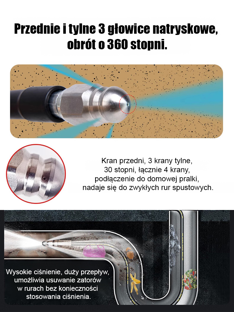 🛠️ Przeciwwybuchowy Wąż Kanalizacyjny | Jednym Ruchem Czyste | 400kg Pociągu