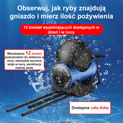 【Niezbędnik wędkarski】Podwodna Kamera Wędkarska 5MP | Noktowizor HD | Płatność przy odbiorze