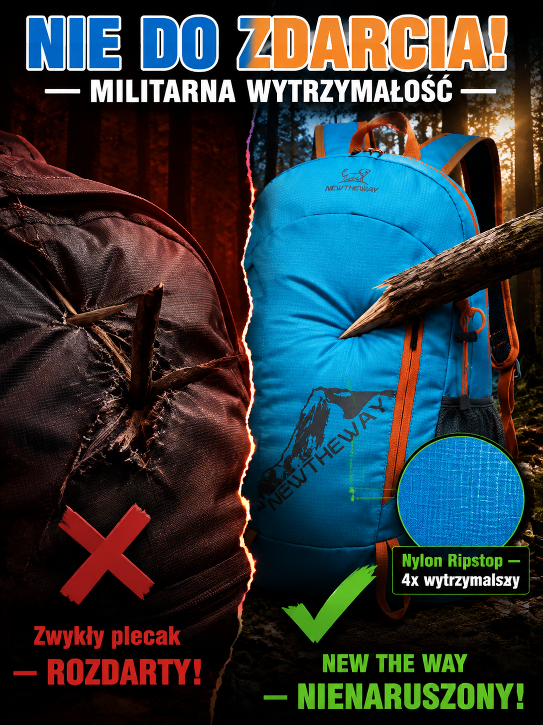 🎒Ultralekki, składany plecak turystyczny o bardzo dużej pojemności 20 l, nie wymaga odprawy!