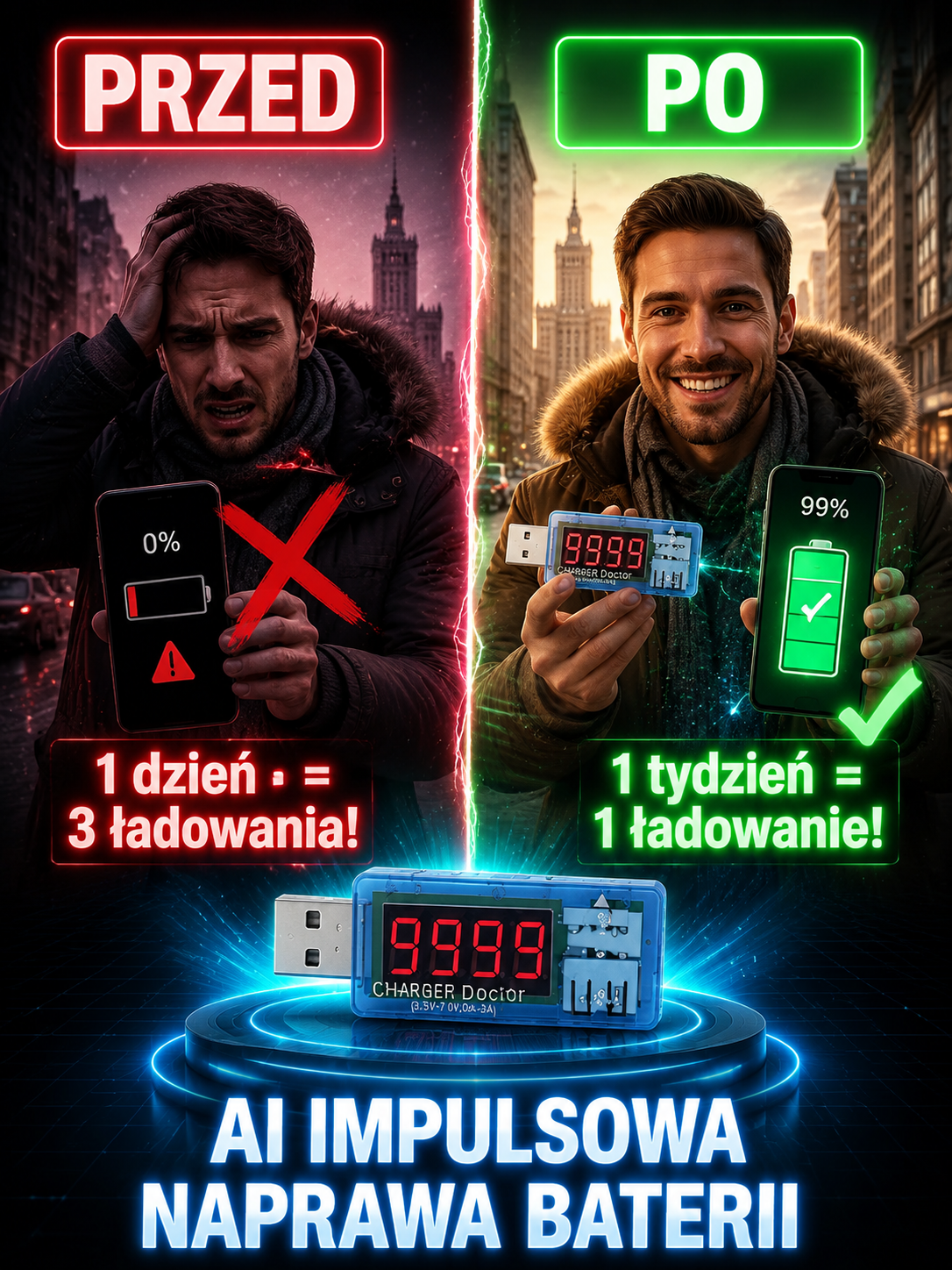Inteligentny Optymalizator Baterii [-50%] Koniec z Szybkim Rozładowywaniem, Oszczędź na Serwisie! [Płatność przy odbiorze]