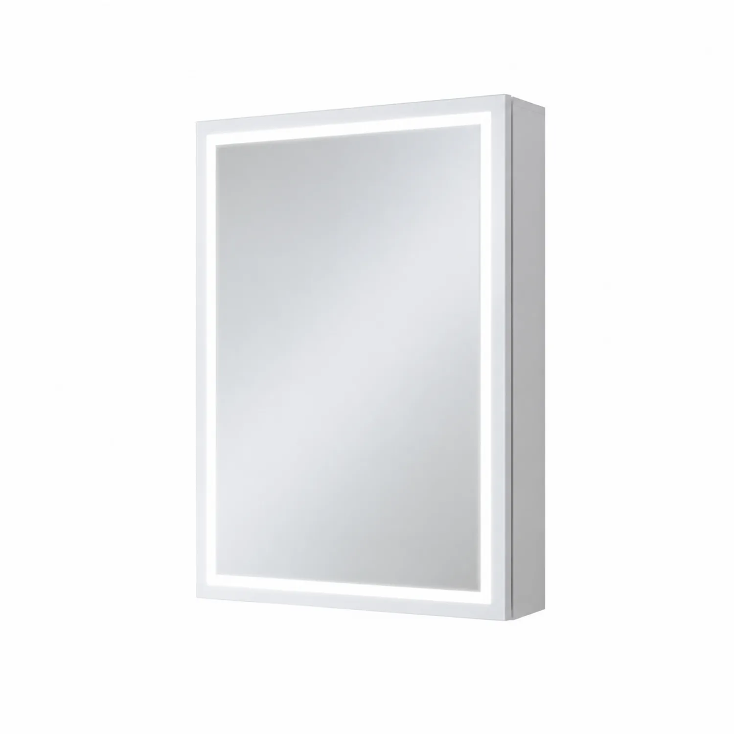 Specchiera da bagno LED rettangolare in vetro e alluminio 60x80 cm
