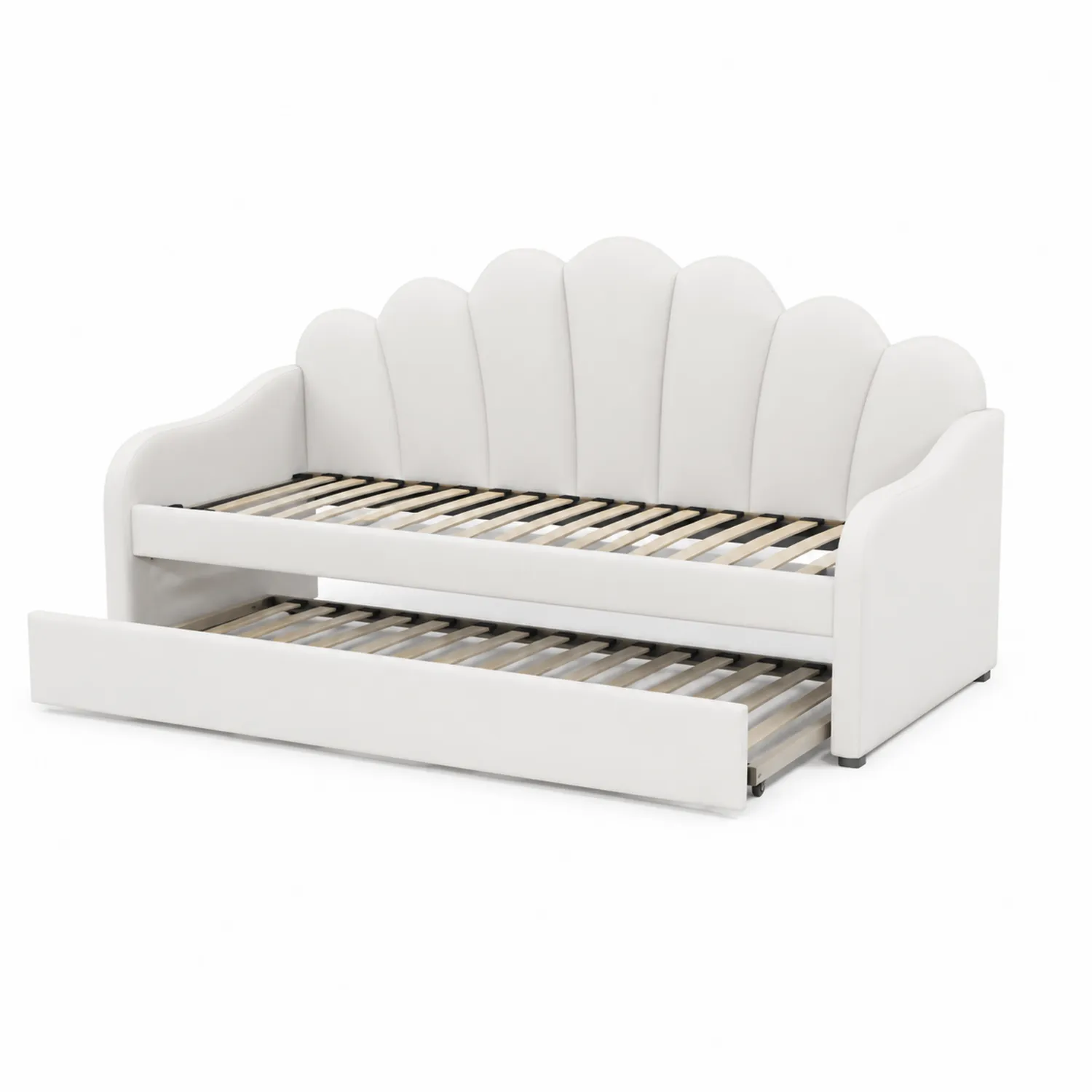 Letto Giorno in Legno e Poliestere Bianco