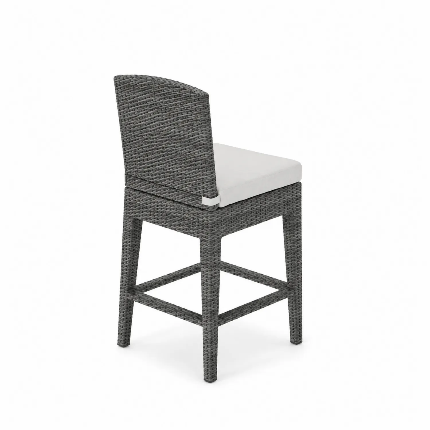Sgabello da bar in rattan con cuscino