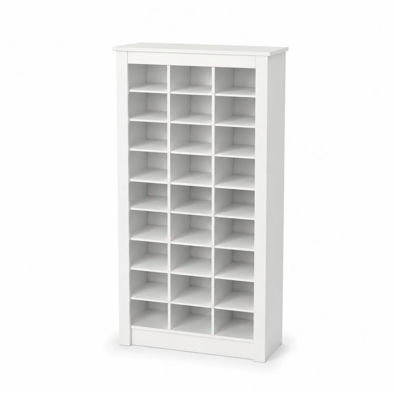 Scarpiera in Legno con 25 Scomparti Bianco
