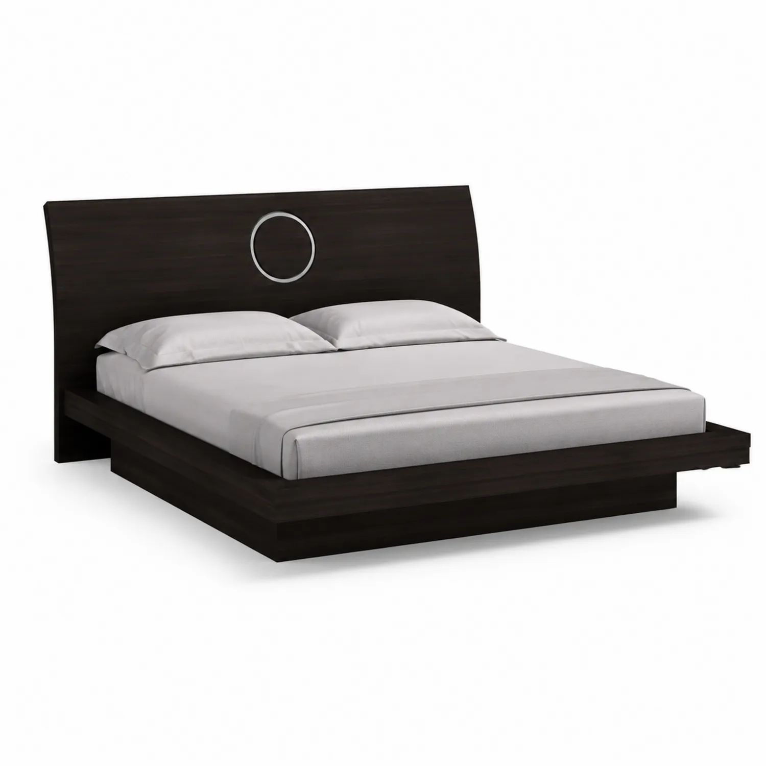Letto Matrimoniale in Legno Impiallacciato con Testiera