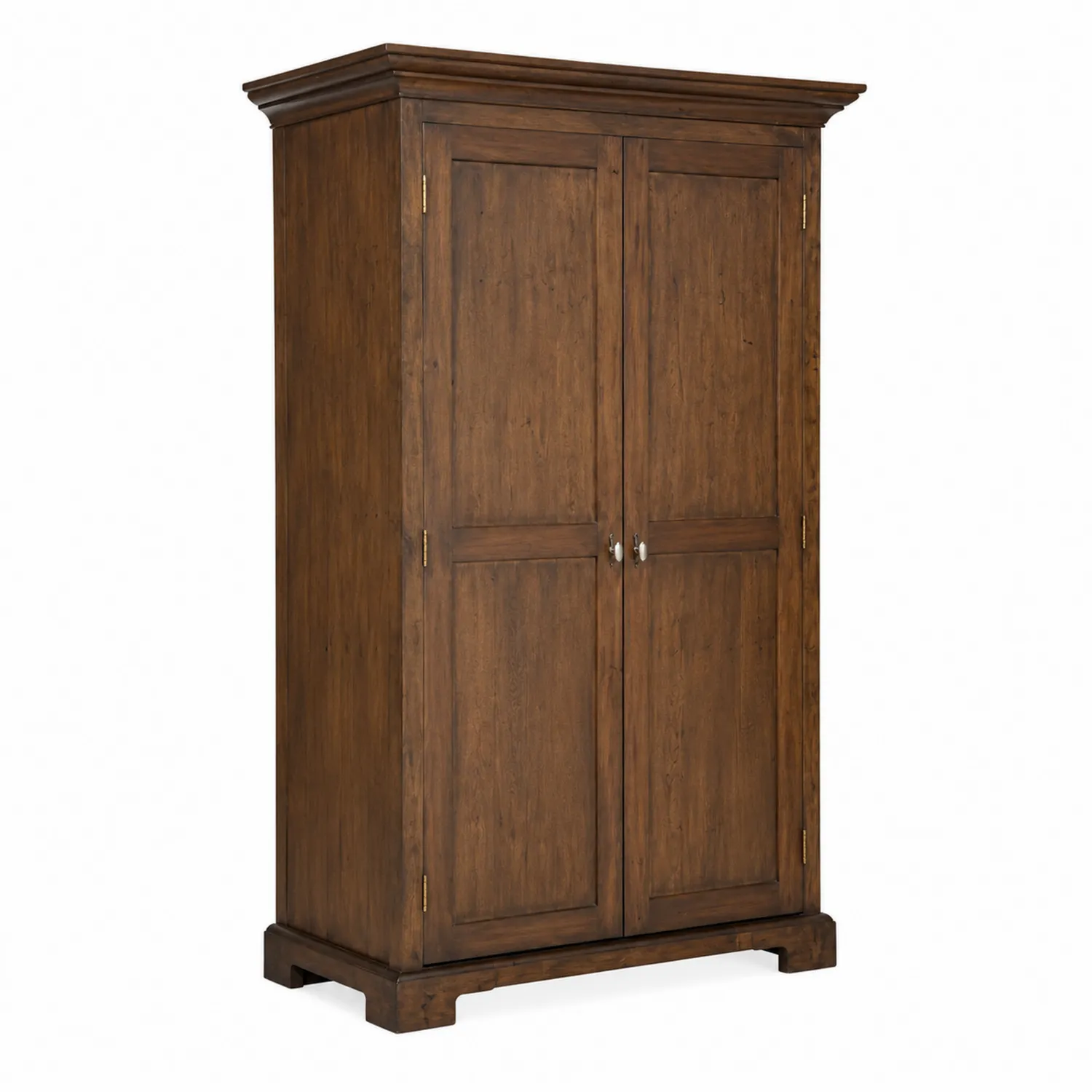 Armadio in Legno Massello con Ante a Battente 180x120x60 cm Marrone