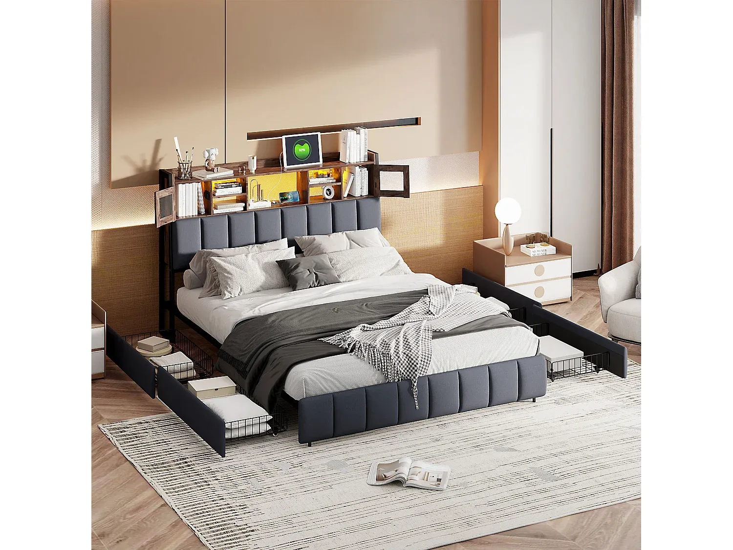 Schlafzimmer,Bereich Bett,Bettrahmen-COZYAVENA