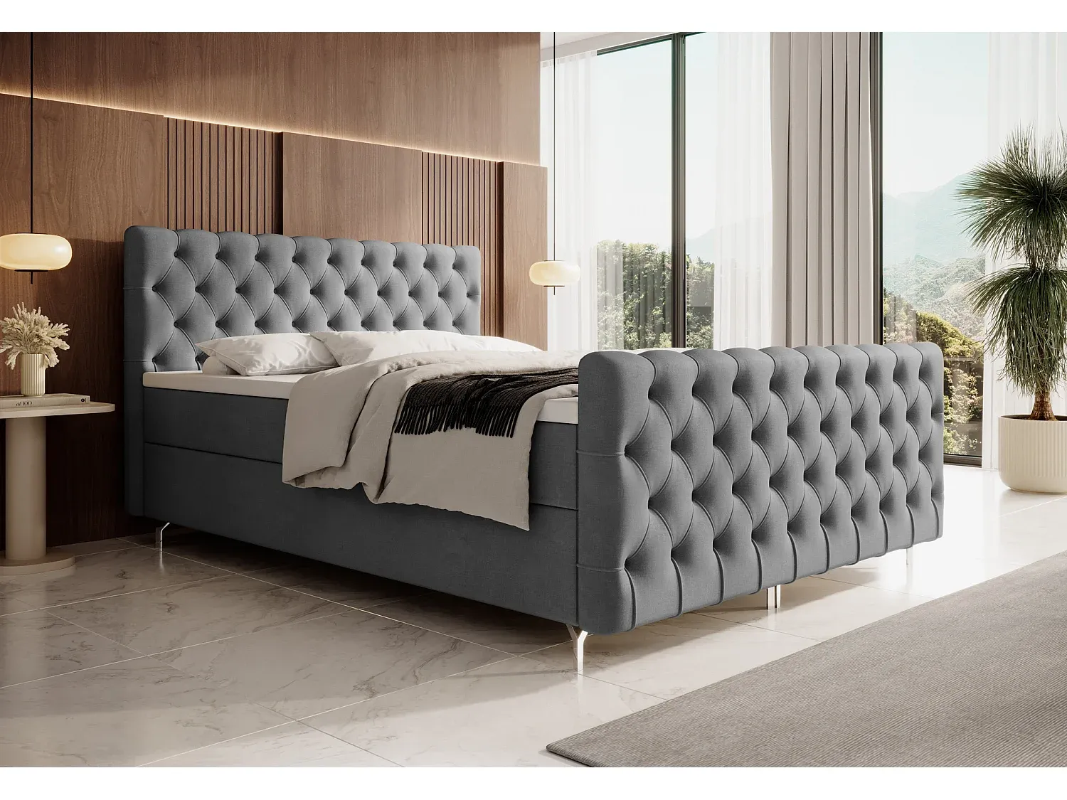 Schlafzimmer,Bereich Bett,Boxspringbett-COZYAVENA