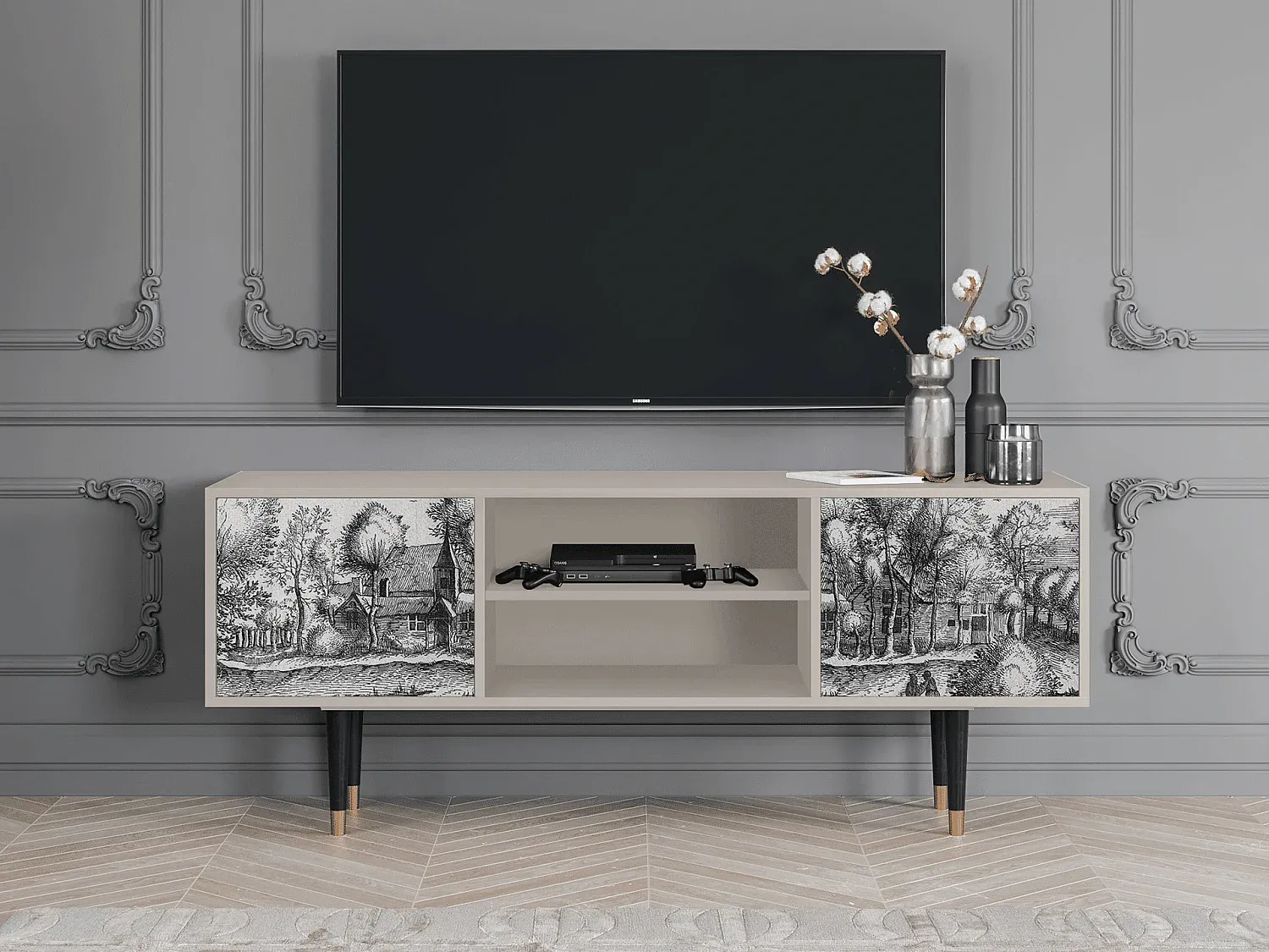 Wohnzimmer und Flur,Wohnzimmermöbel,TV-Board-COZYAVENA
