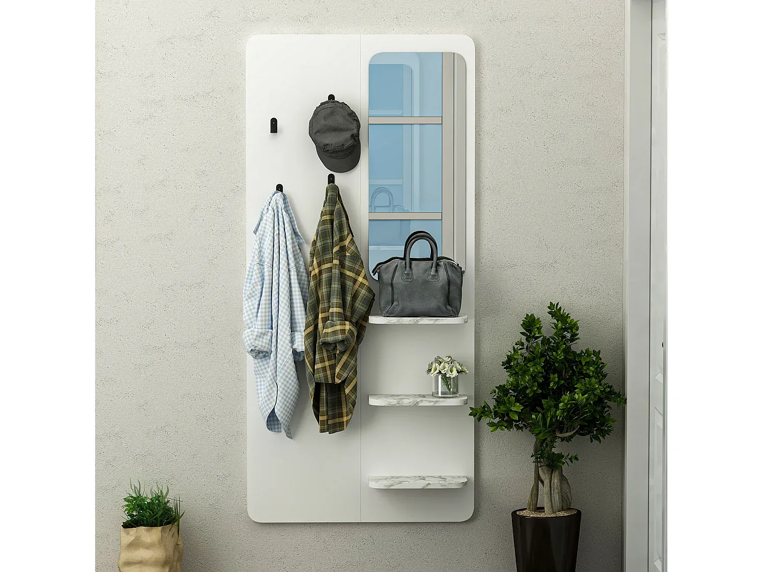 Wohnzimmer und Flur,Bereich Flurmöbel und Ordnungshelfer,Garderobe-COZYAVENA