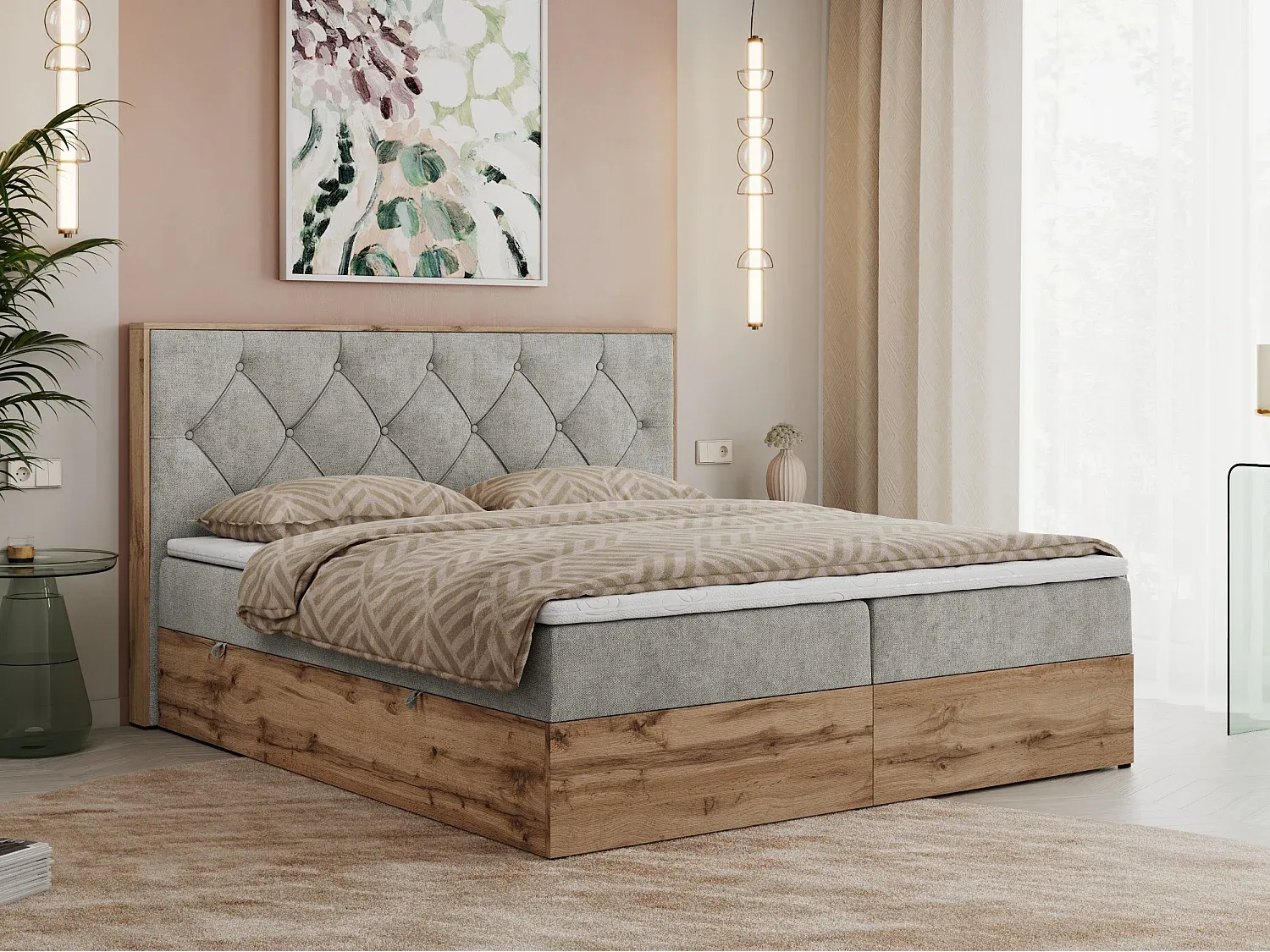 Schlafzimmer,Bereich Bett,Boxspringbett-COZYAVENA