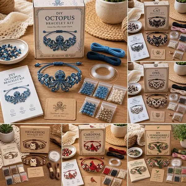 all style animal bracelet kit collage