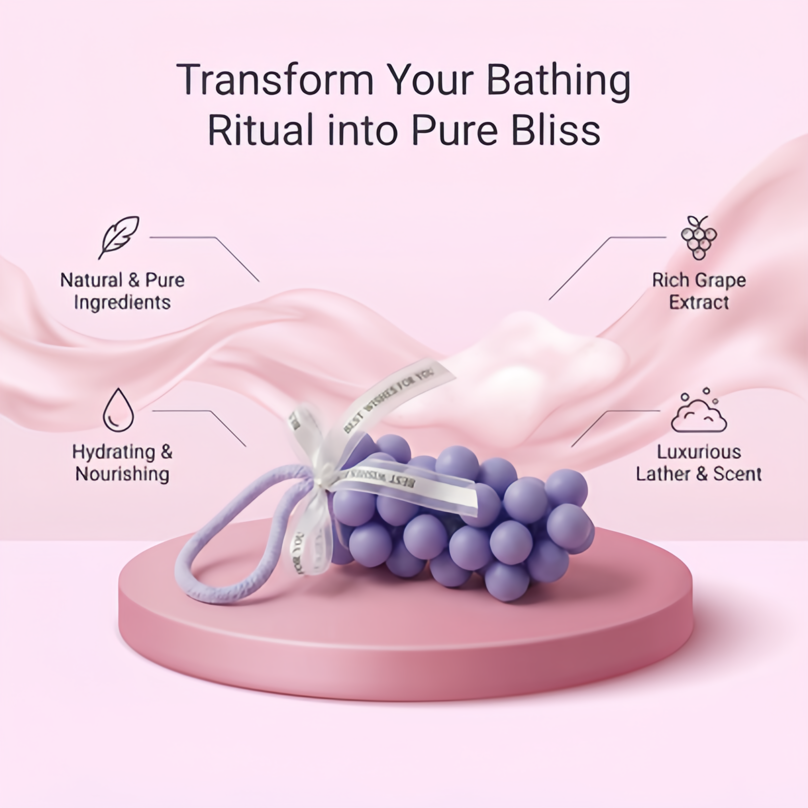 🍇 Realistic Grape Shaped Scented Soap