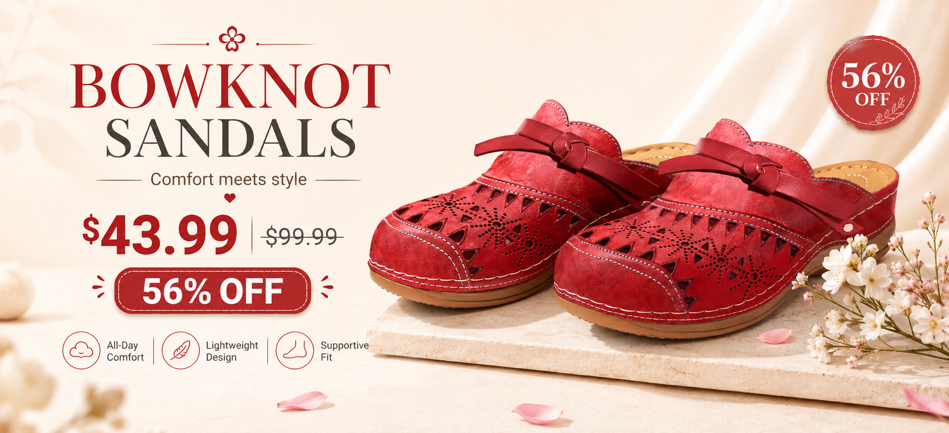Replace with a promotional price image showing $45.99 sale price, $79.99 original price, and Last Day 45% OFF message
