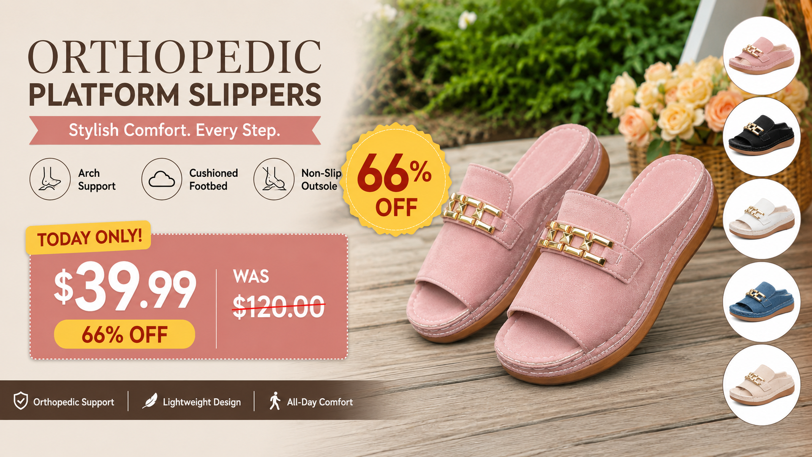Price image: $39.99 USD sale price, $120.00 original price, 66% OFF, and Last Day 70% OFF offer