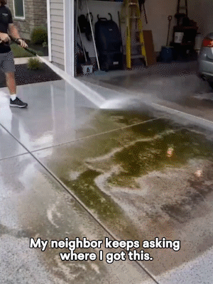 GIF- oder Demo-Bild-Platzhalter: zeige Anschluss, Sprühen und Reinigung mit dem Druckreiniger in 3 Schritten