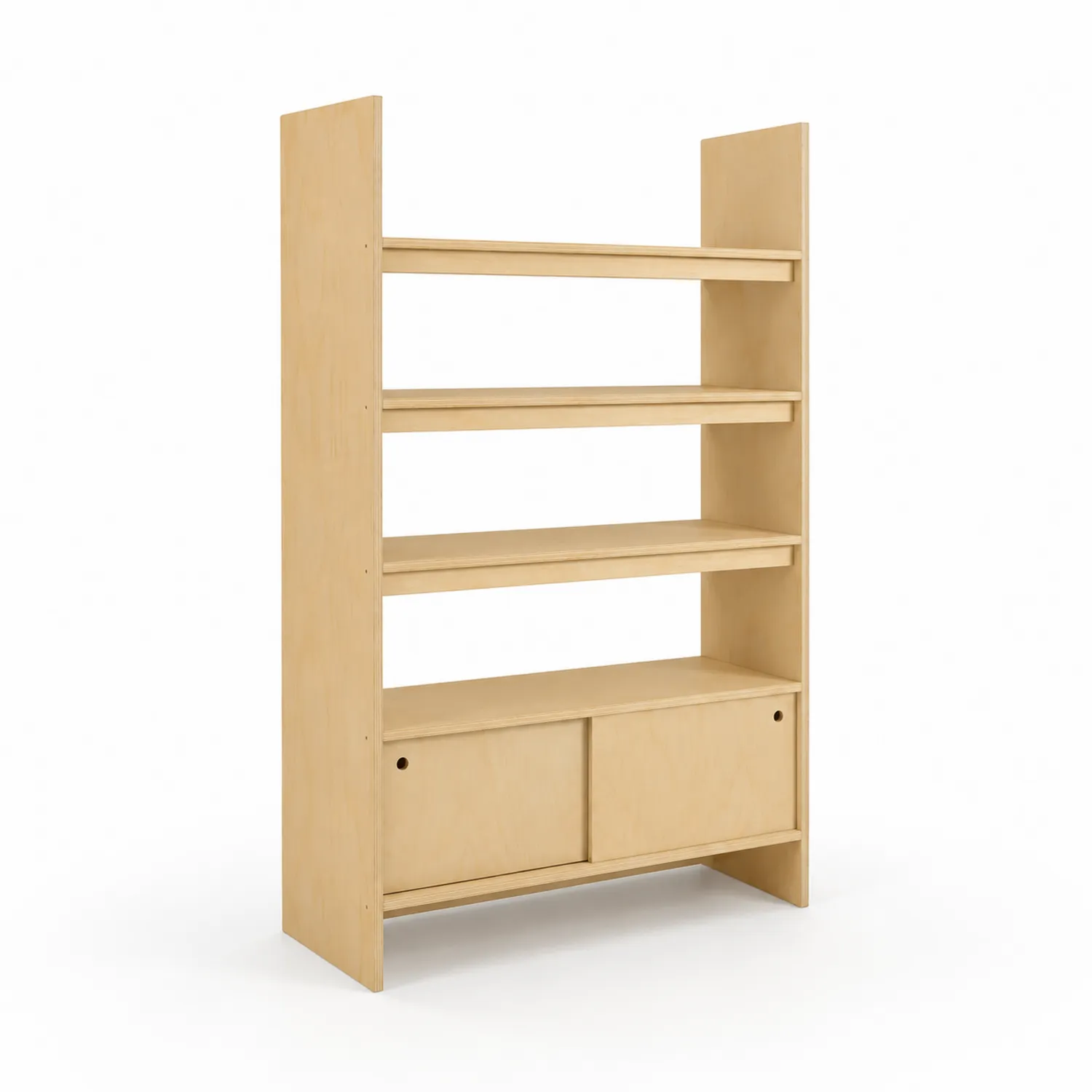 Libreria in legno multistrato con ante scorrevoli-elvexium