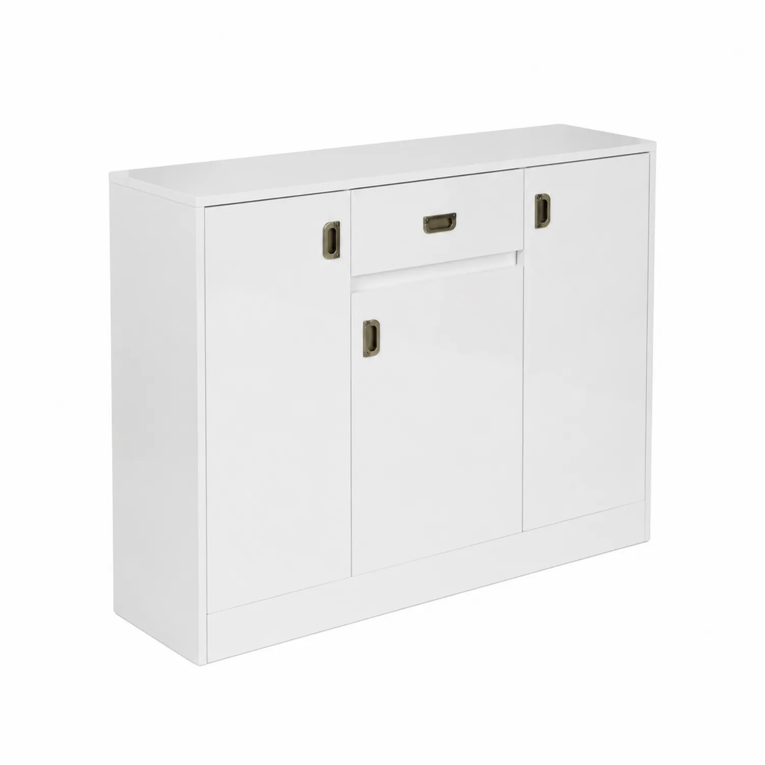 Credenza in legno MDF con cassetto e ante bianca-elvexium