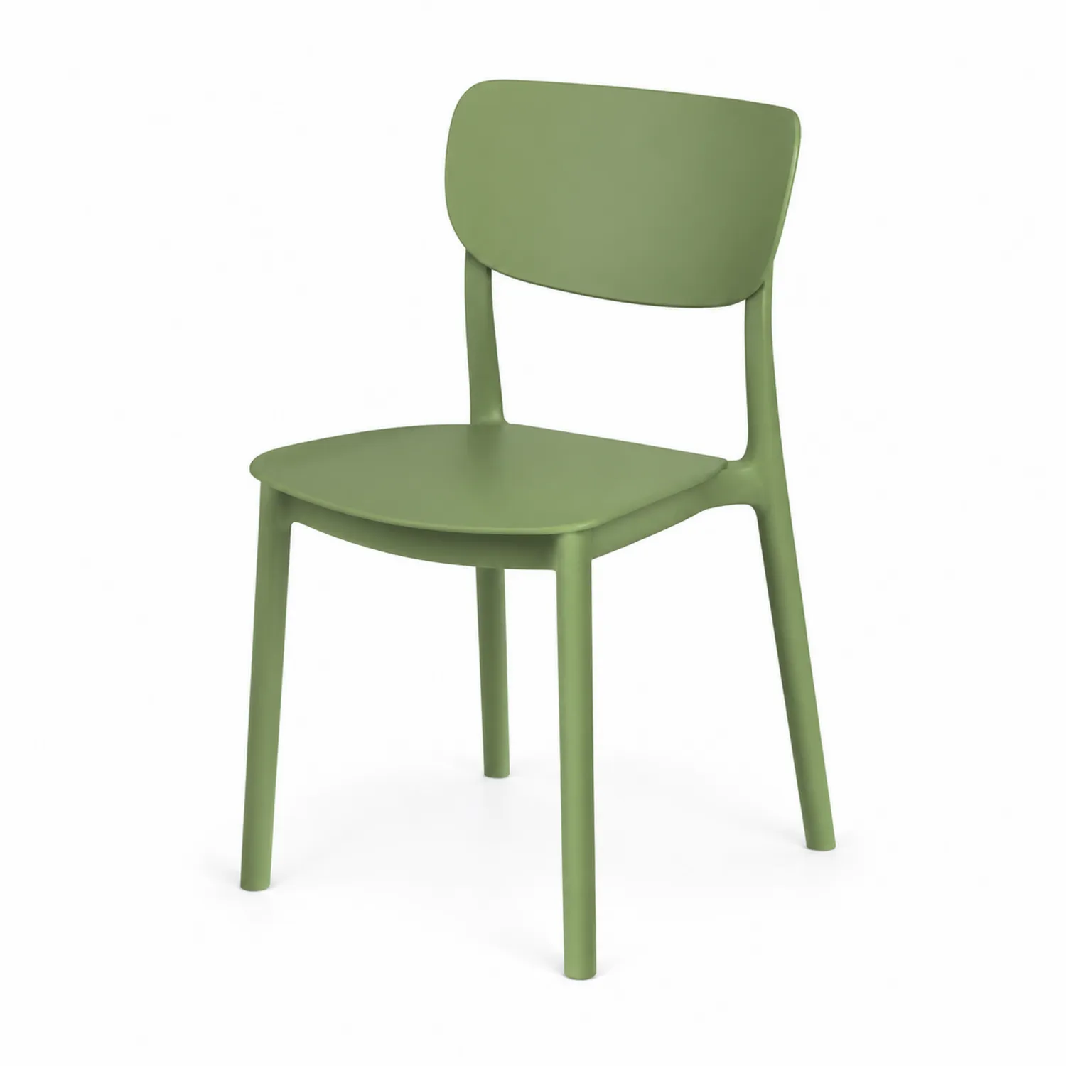 Sedia in plastica verde 45x50x80 cm-elvexium