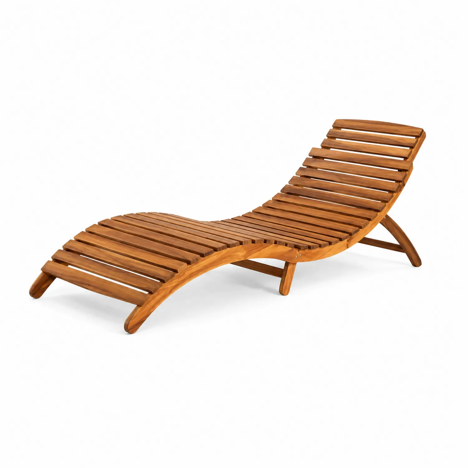 Sdraio da Giardino in Legno Teak Marrone 190x60x45 cm