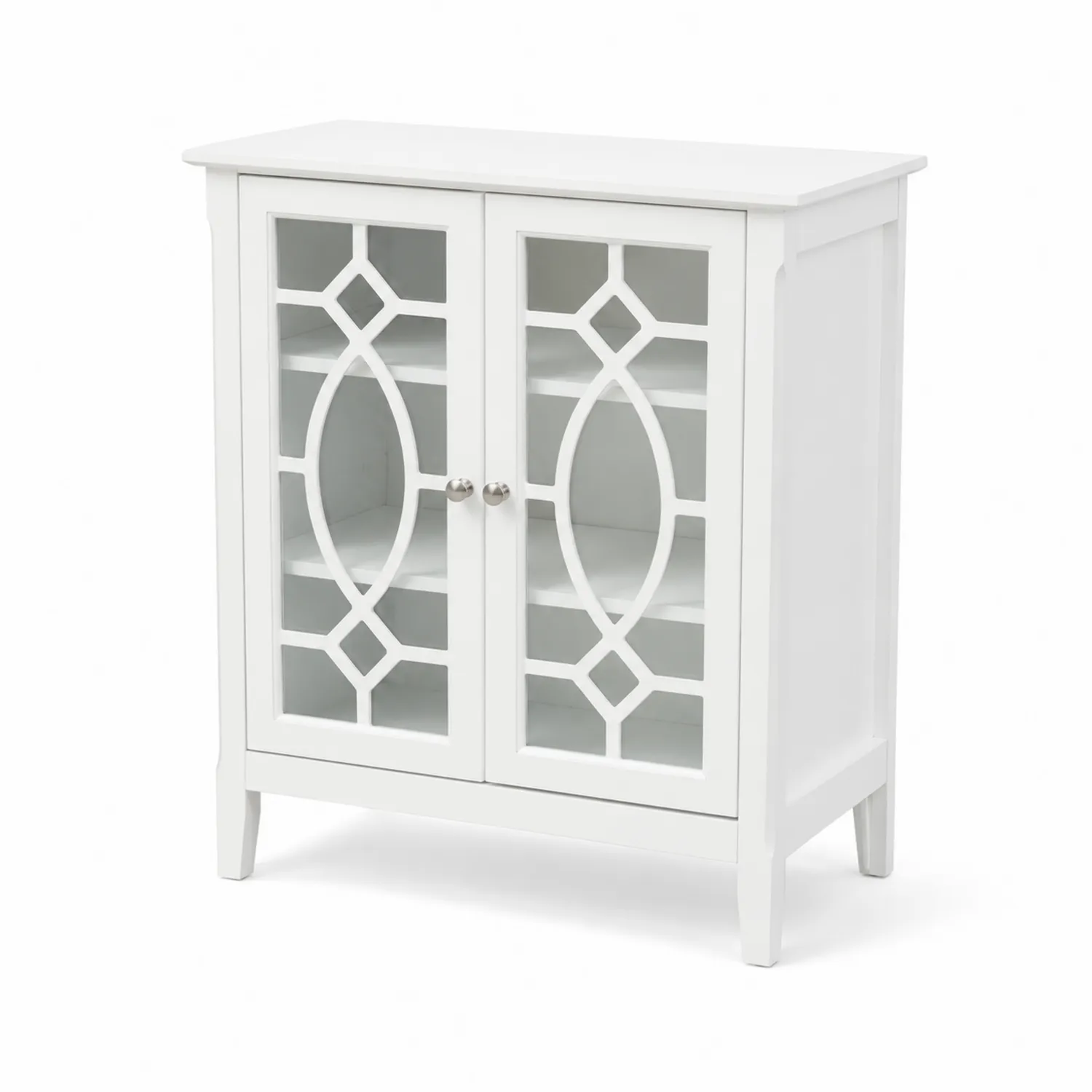 Credenza in Legno con Ante in Vetro Temperato