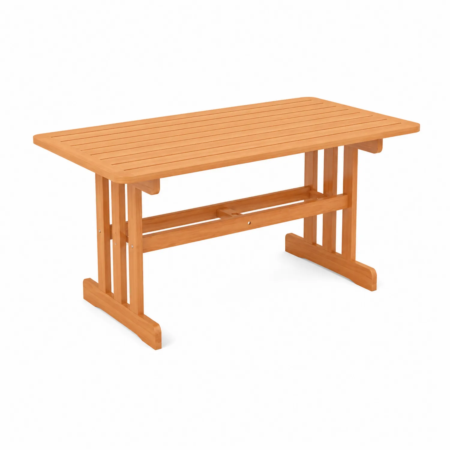 Rechteckiger Gartentisch aus Akazienholz 150x90x75 cm